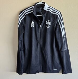 Adidas NWT full zip Black Soccer track Top size medium Womens